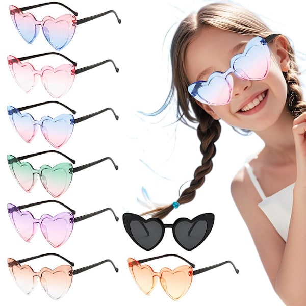Kärlek Hjärta Solglasögon Kvinnor Mode Oversize Shades Solskyddsglasögon Sommarresa M4r3 Tea One size