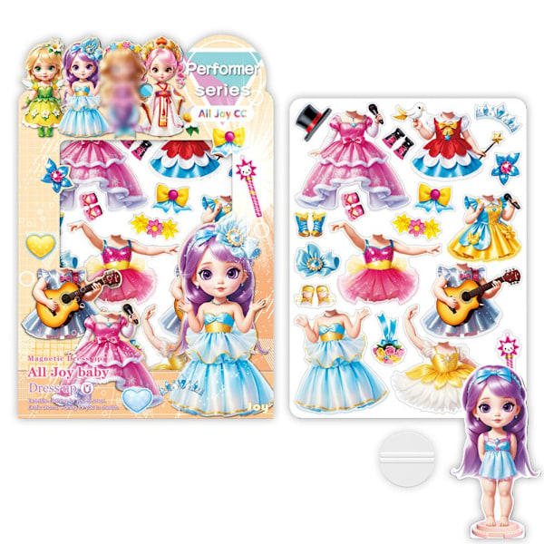 Magnetisk Klä-upp-docka Magnetisk Prinsessa Lekset Papper Elf series 1pcs