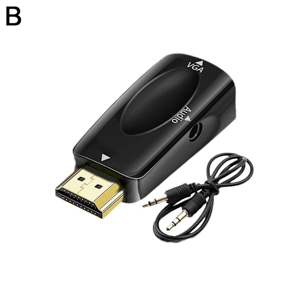 HDMI-kompatibel hona till VGA hane adapter Hot H4 blackB with audio