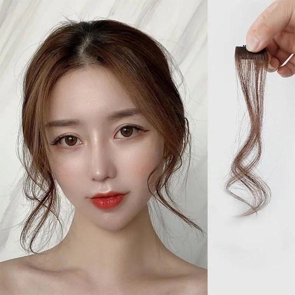 Hår Extensions Raka Highlight Hårdelar Falska Streak Curls✨ dark 25cm