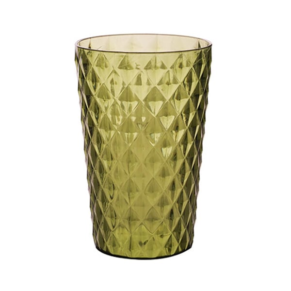 Färgade Tumblers Plast Vuxna Vatten Juice Dricksglas Återanvändbara amber green one size