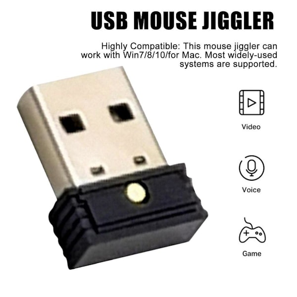 1 st USB-musjiggler, Oupptäckbar automatisk datorrörelse, Håll datorn aktiv, Simulera mus K7Q1