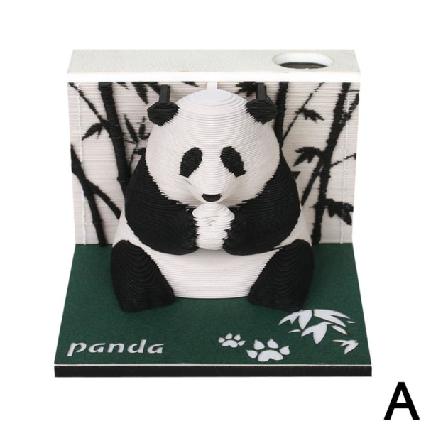 Block 3D Notepad Mini Panda Paper Model Memo Pads Söt anteckningspapper panda one size