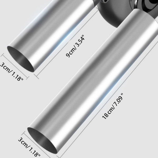 5V USB -kontakt Hastighetsreglerande fläktgrill Vedspis Utomhus Mobil Bärbar med liten för turbinluftuppsamlingskanal Short Pipe