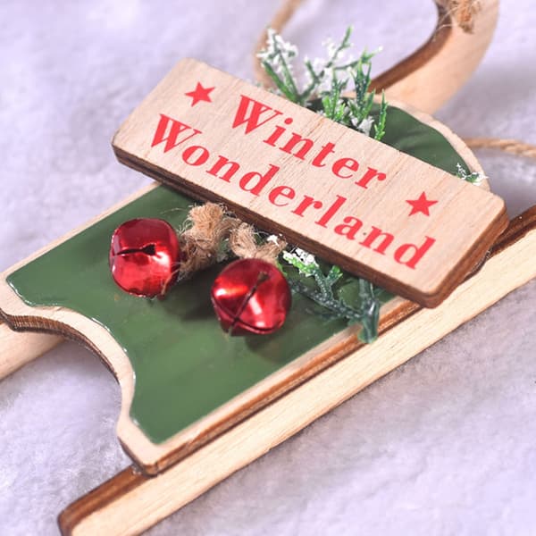 Brugervenlig Trækælk Juletræspynt Håndlavet Julepynt Red