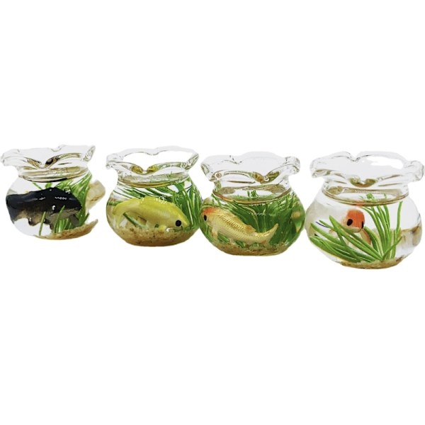 Miniature Glas Akvarium Udsøgt Akvariescene Model Boligdekorationer til Dukkehus eller Modelscene Simulation