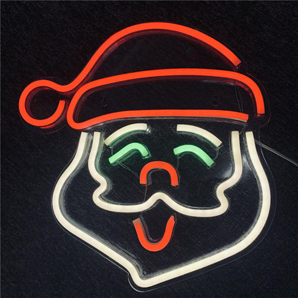 Julemands Neon Skilte, LED Neon Lys Skilte med Akrylplade, Neon Ord Lys Vægdekoration til Soveværelse, Bryllup, Fest