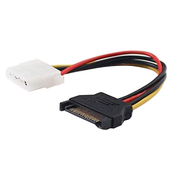 2st SATA 15Pin hane till IDE Molex 4Pin hona HDD- power för seriella ATA-hårddiskar CD ROM-enhet