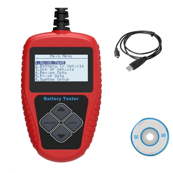 Bilbatteritester 12V 100-2000CCA Analysator Hurtig Start Opladningssystem Test