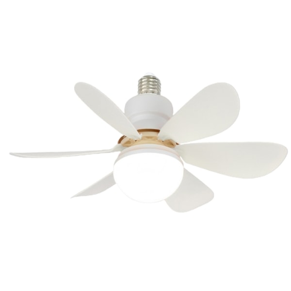 E27 Takvifte med LED-lys 30W AC86-265V 110V 220V Viftelys for Innendørs Kontor Marked Hvite Lys Lysekrone Vifte
