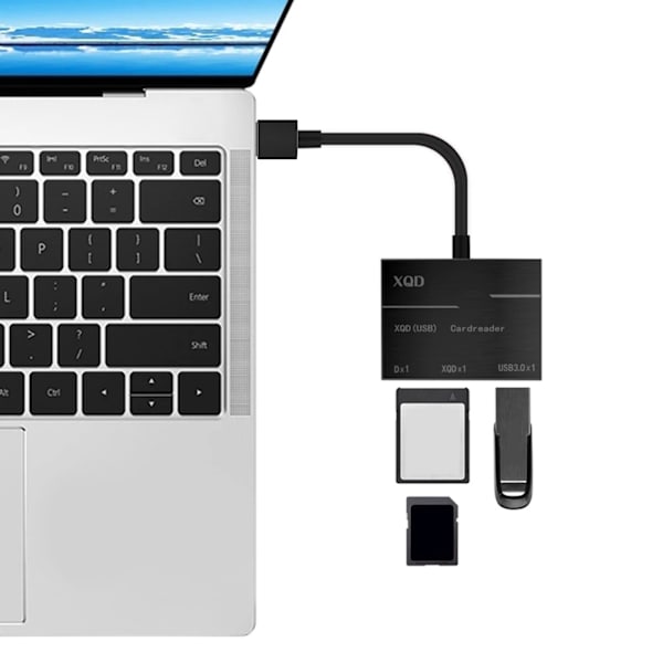 Usb3.0 Hub Card Reader Dockningsstation Höghastighetskortläsare 2 i 1 SD/Tf M2/MS