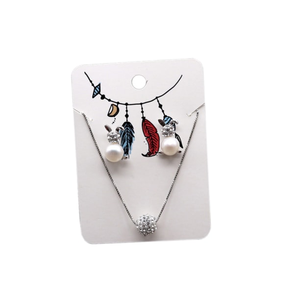 100 stycken Örhängen Halsband Visa kort för Wrap Handgjorda smycken Blomma Papper Örhängen Kort Halsband Förpackning null - 4