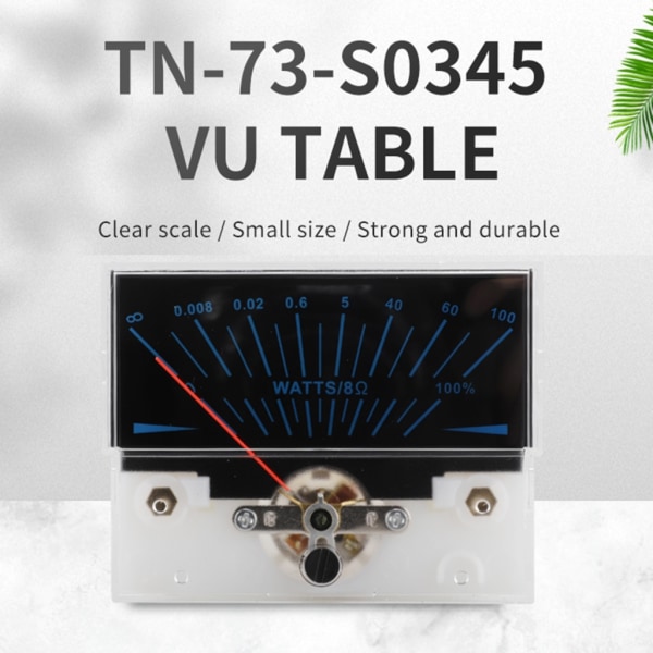 TN-73 VU Meter Header Audio DB Level Header Power nivåmätare med bakgrundsbelyst för hemljud bil-ljud konvertering