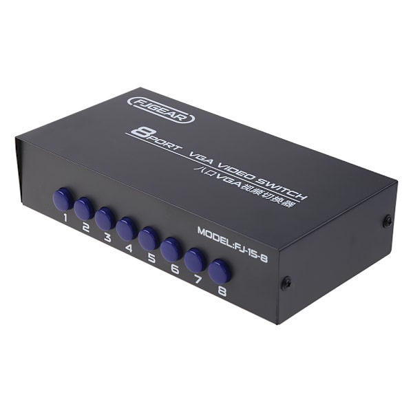 8 Port VGA Switch Video Switcher Box 1920*1440 250MHz 8 in 1 ut väljare för PC
