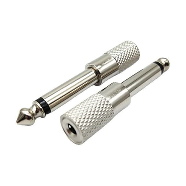 Klar lydtransmission 6,35 mm til 3,5 mm konverter 1/4'' til 3,5 mm adapter