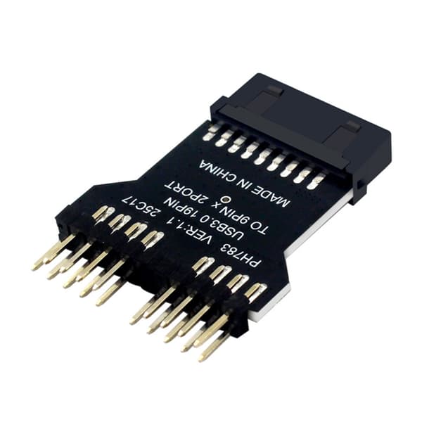 Intern 19-Pin til Dobbelt 9-Pin USB2.0 Adapter Udvidelsesmodul til Computer