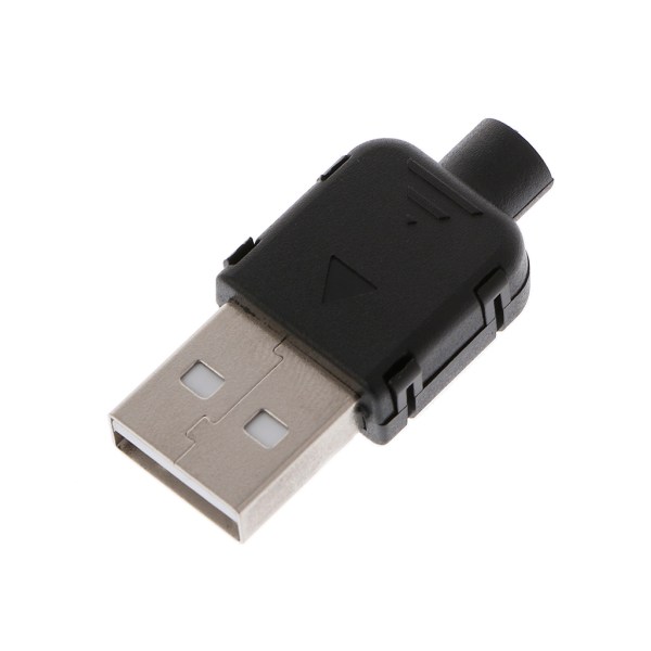 10 set Typ A USB 4-stifts hane-uttagssats Anslutningsplugg Avslutning Plast för S