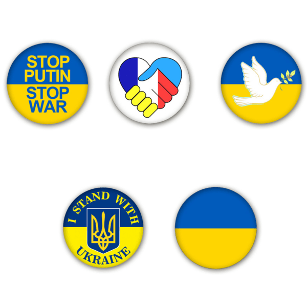 Ukraina flagga slagnålar Ukraina märken Ukraina brosch flagga slagnålar Ukr Viftande flaggnålar Souvenir Memoria Collection 1-5