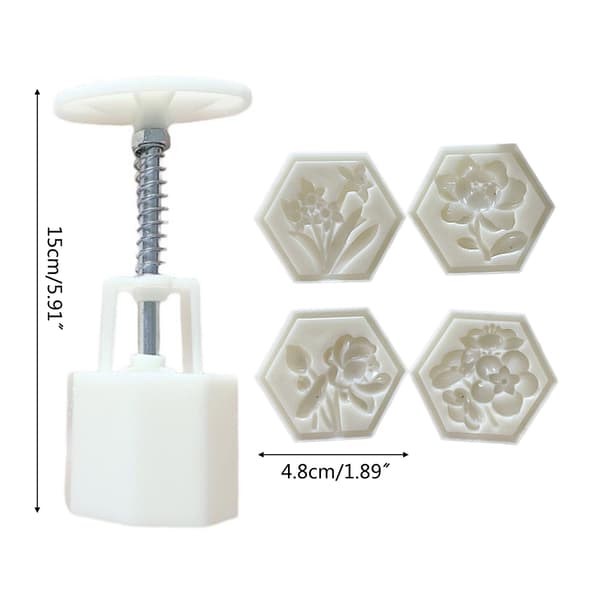 Midhöstmånen form DIY Hand Press Cookie Dessert Cutter Cookie Stämplar