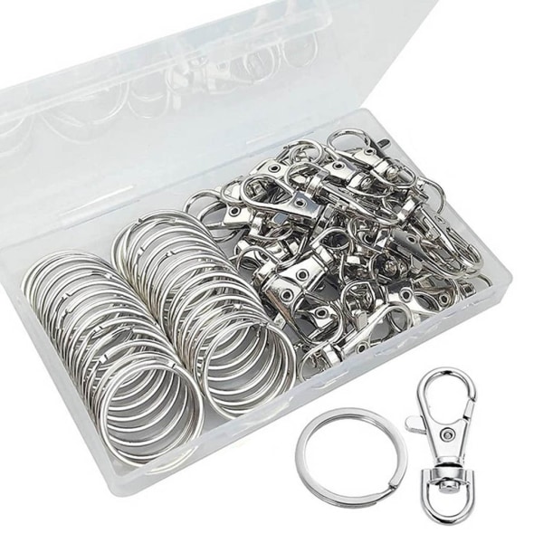 60 stycken högkvalitativ roterande remsnäpphake med för nyckelring metall hummerlås för nyckelring Handgjord accesso