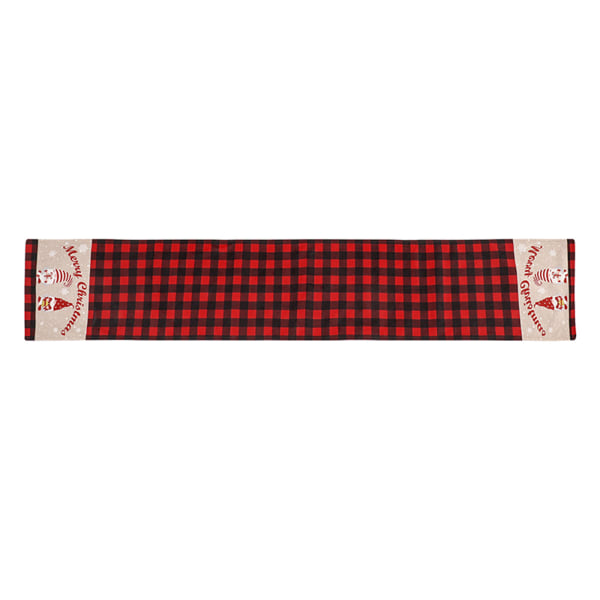 Juledug Rød Sort Buffalo Plaid Bordløber Skrivebordsdekoration Forsyninger til Vinterferie Køkken Spisning