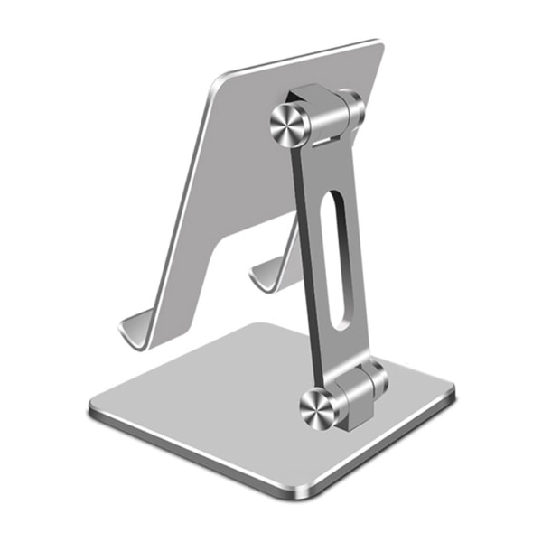 Tablettställ Fällbart tabletthållare Bordsställ i aluminium Dubbel justerbar vinkel 180° Halkfri för Mini/Air Silver gray