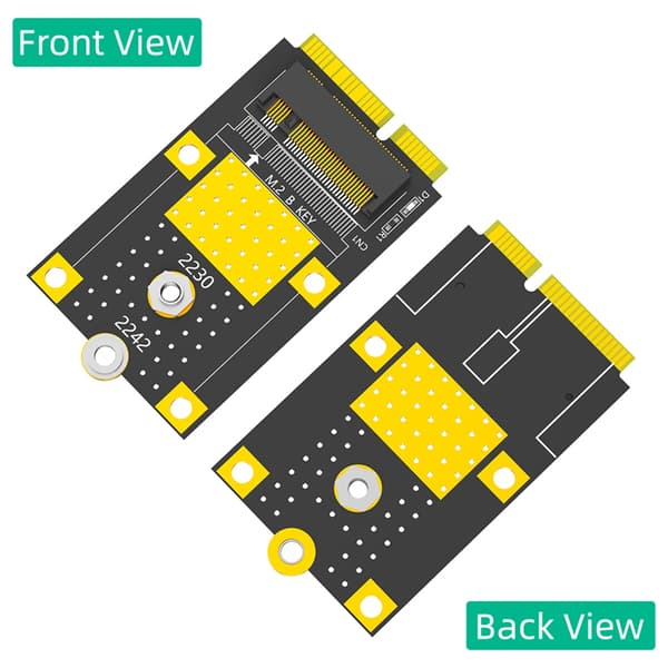 MSATA til M.2 Key B Adapter til 2230/2242 SSD'er Kort M.2 B Key til mSATA