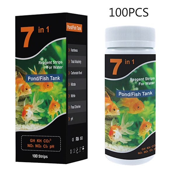 50/100 SET Akvariumtestsats för sötvattensaltvattendammen Testremsor för fisktanktestning PH Nitriter Alkalinitet 50 pieces
