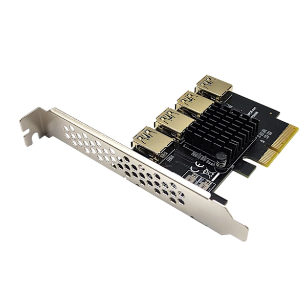 PCIE 1 till 4 gruvkontakter PCIE 4X till 4 USB3.0 PCIE för Express x16 Riser Expansion Card PCI för Express Multiplier 1