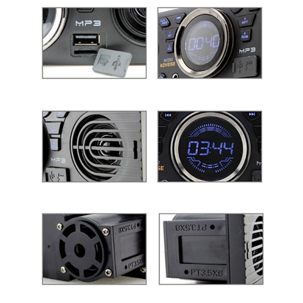 Auton MP3-soitin Bluetooth-yhteensopiva FM-lähetin TF/USB/AUX-tuki