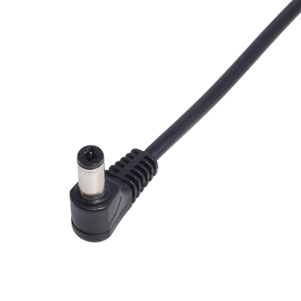 Power 1 hona till 2 vinklad hanvägsdelare Adapter Anslutning Pluggkabel 5,5 mmx2,1 mm 12V För CCTV-kamera LED-remsa
