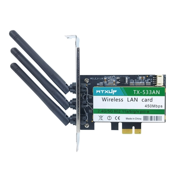 Dual Band 450Mbps PCI-e Trådløs Wifi Adapter TX-533AN 633ANHMW 6300AGN til 6300 802.11N Netværkskort med Antenne