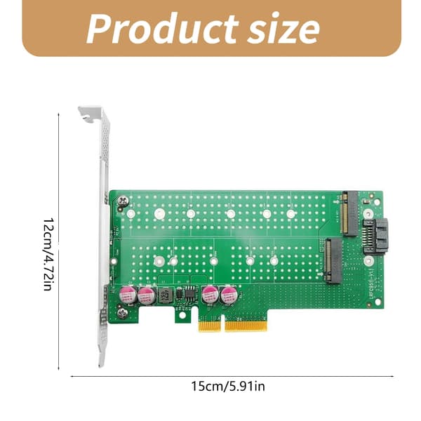 Høyhastighetskoblinger PCIe4.0x4 til M.2 NVMe og NGFF SSD Adapterkort