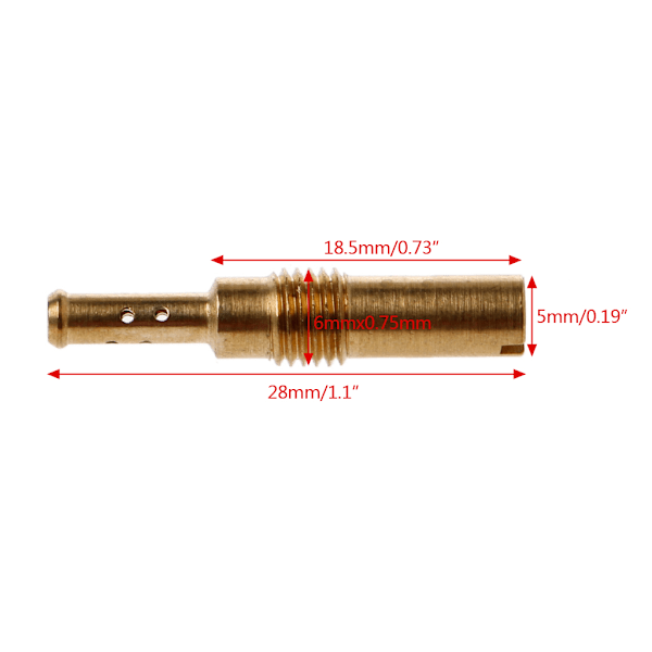 Kobber 33# Langsom Pilot Jet Vice Injektor Dyse Til CB GY6 KOSO OKO PE CVK FCR