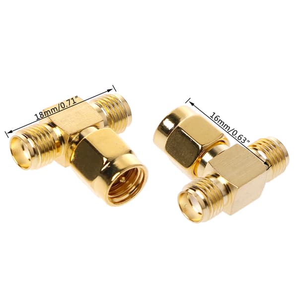 10 stk. 3-vejs splitter SMA han til to SMA hun tredobbelt for T RF adapterforbindelse