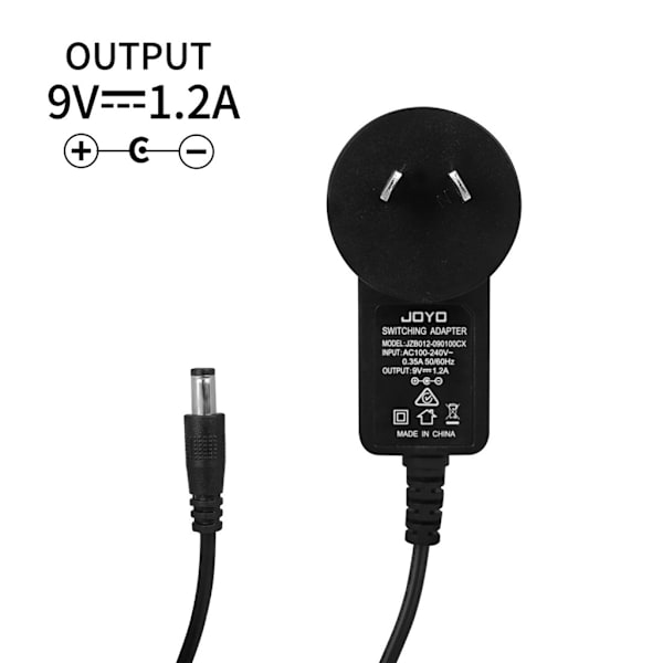 DC9V 1.2A Strömförsörjningsadapter AC-DC Omvandlare AU UK EU AU Kontaktanslutningar Laddare Strömförsörjning 1.5 Meter Kabel