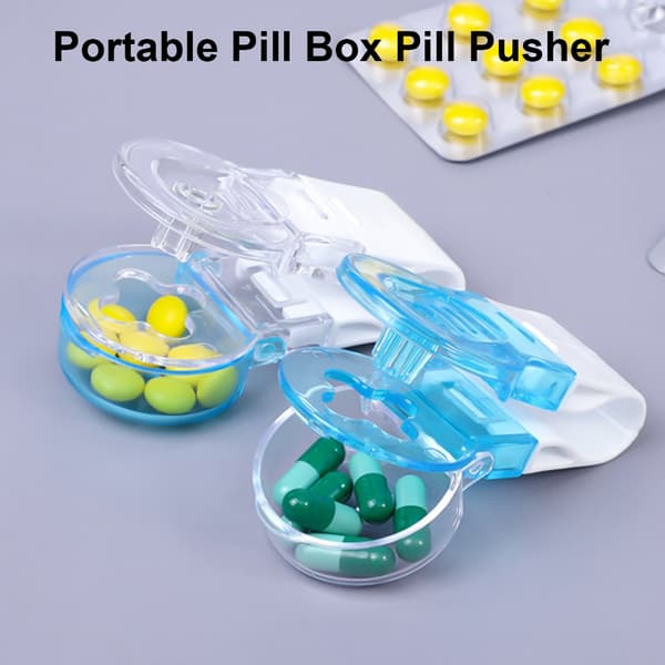 2x Pillerlåda Pillerpress Tablettpress Pilleravdelare Förvaringsfack