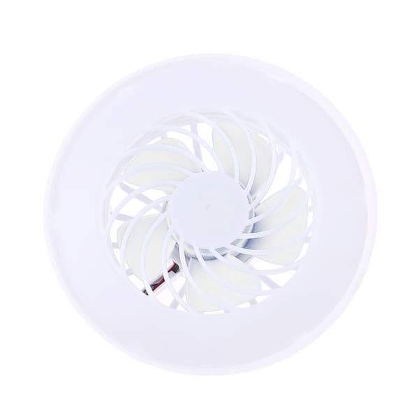 Universal 2-i-1 AC 220V E27 12W LED Lampe Loftventilator med LED Pære