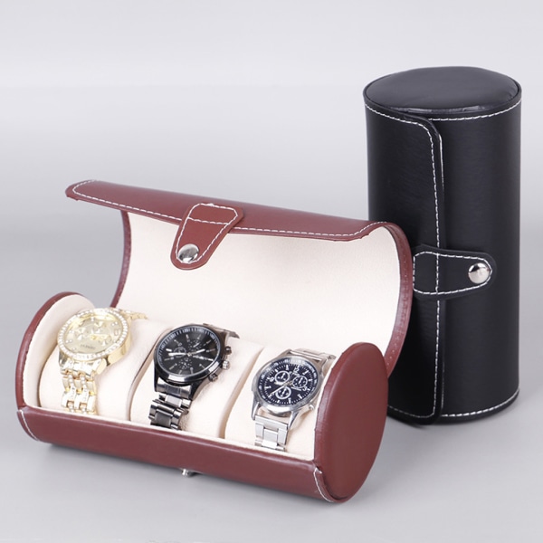 Smycken Förvaringsväska Watch Tryckknappsväska Förpackning Förvaringsväska Mekanisk watch Watch Presentförpackning för män Black