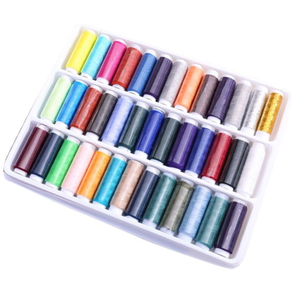 39 olika färger polyester sytrådar Set för handmaskinsömmar