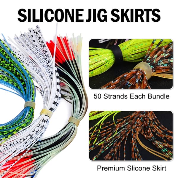 Jigkjolar Buzzbaits Jig Bläckfiskkjol Flugbindningsmaterial Fisketillbehör