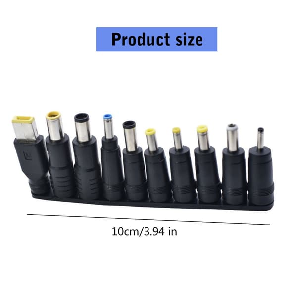 10 i 1 DC5521 Strömadapter Tips för Bärbara Datorer Kompatibla 5.5x2.1mm Hona
