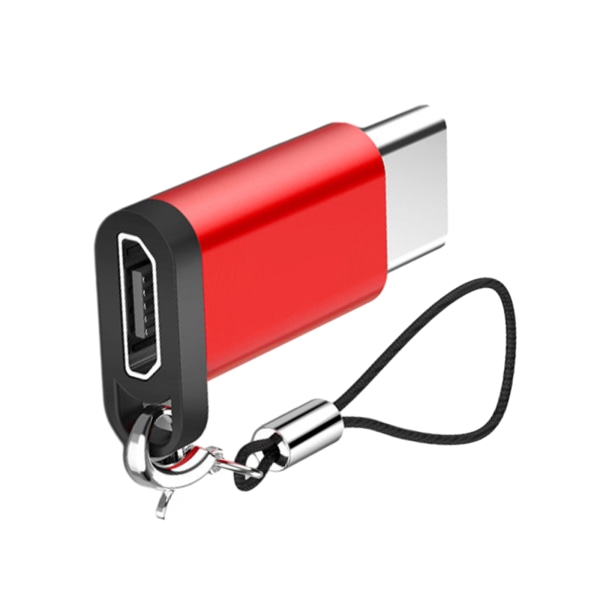 Kompakti USB C - Micro USB -sovitin kaulanauhalla nopeaan lataukseen ja tiedonsiirtoon, 480 Mbps siirtonopeus