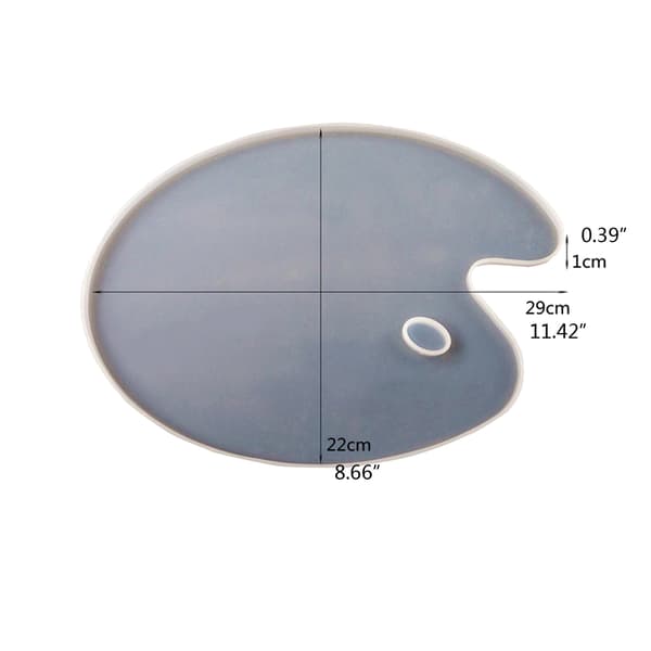 Epoxy Silikone Coasterforme til Fremstilling af Agatskiver Makeup Palet