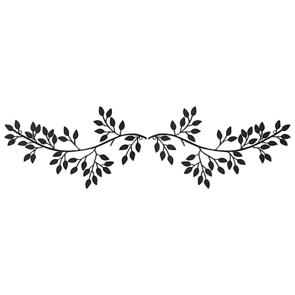 2 st Minimalistisk Abstrakt Blomma Gren Metallskylt Nordisk Stil Väggkonst Vardagsrum Sovrum Rum Dekor Svart Utskuren Dekoration