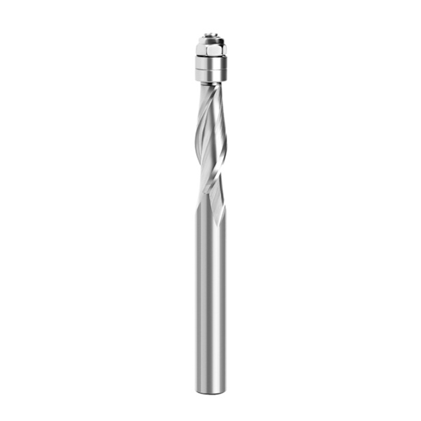 8 mm skaft planfræser spiraler top leje overfræser bit UP Cut endefæser bit ansigt træbearbejdning fræser udskiftning