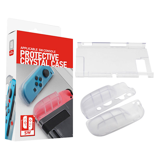 Klart Kristallskydd Skal Fodral för NS Spelkonsol Mjukt Anti-repor Gamepad Skydd Skin Transparent Hölje