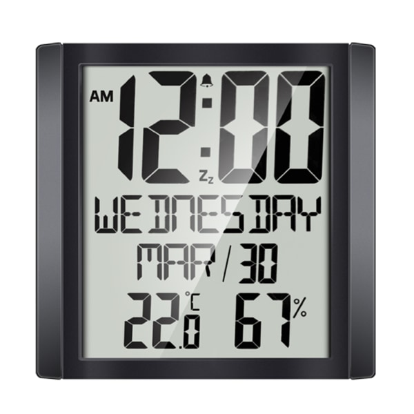 Dagsklocka Stor digital klocka Stor display med datum Veckodag Digital väggklocka Stor display Demensprodukter