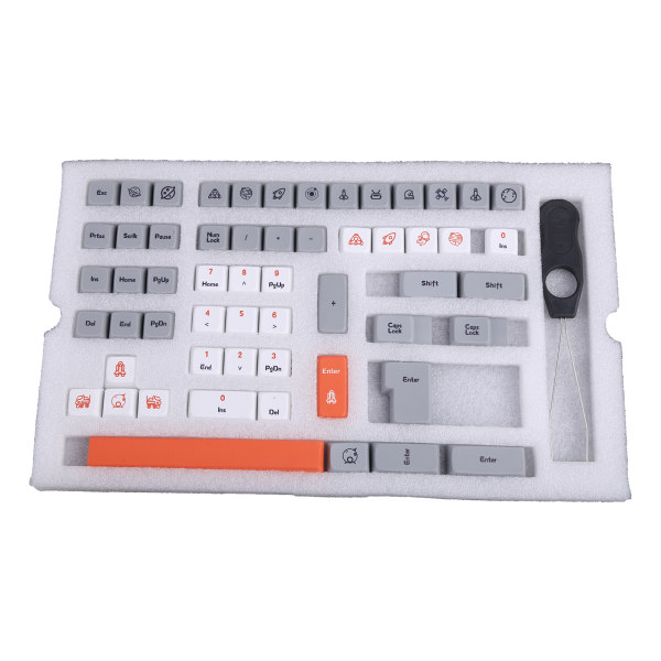 125 nycklar Happy Planet Keycap XDA Profile Dye-Sub Personliga PBT Keycaps för mekaniskt tangentbord GK61 64 84 96 Layout