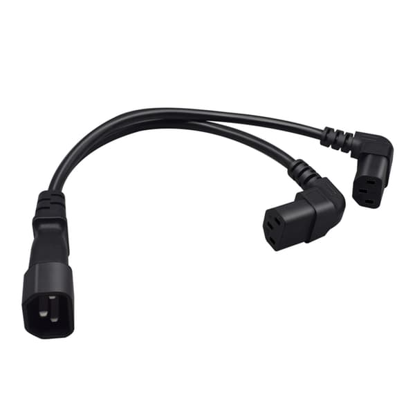 US Standard 3-pin IEC320 C14 til 2xC13 Y-splitterkabel for bærbare datamaskiner